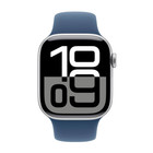 Apple Watch Series 10 42mm Gps Silver Case Denim Sport Band S m Mwwa3lw a 2024