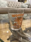 Pre Pro Red Etched Shot Glass Woodland Whiskey Crigler   Crigler Covington Ky