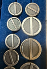 Christian Dior Replacement Blazer Buttons Silver Gray Metal Cd Monogram Set 9  1