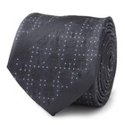 Star Wars Mandalorian  49 Navy Jacquard Polka Dot Diagonal Stripe Silk Necktie