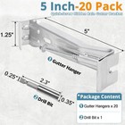 5 Inch Roofing Gutter Hangers  Quick Screw Hidden Gutter Support Brackets For   