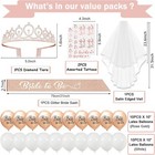 White Rose Gold Bridal Shower Decoration Set Bachelorette