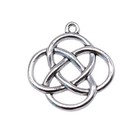 40pcs Antique Silver Tone Metal Celtic Knot Filigree Charm Pendant Ggs94