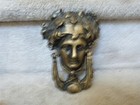 Vtg Dionysus Greek Goddess Of Wine Door Knocker White Metal Brass Finish