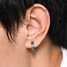Vintage Mens Small Huggie Earrings Stainless Steel Hoop Earrings Hip Hop Jewelry