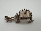 Antique German 800 Silver Horse Drawn Carriage Figurine W  Faint Mark