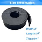 Thick Solid Rubber Strips  Sheet  Rolls 1 4   25   Thick X 2  Wide X 10 long  So