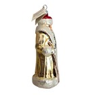 Radko Christmas Russain Santa White Ornament Rare Pink Staff W Tag