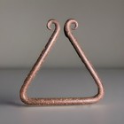 C 17 18th Original Early Blacksmith Forged Iron Triangle Percussion Instrument