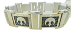 Star Wars Men s Stainless Steel Carbon  Fiber Jedi Order Bracelet 8 5 Inches 