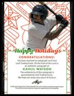 2023 Leaf Happy Holidays Kahlil Watson Autograph