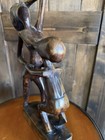 Vintage Hand Carved African Tribal Wood Figure Sculpture Folk Art