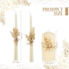 Wedding Unity Candles Ceremony Gift Pillar Taper Set Rustic Style 3 Pcs