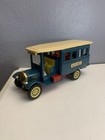 Sss Toys Japan Tin Friction Motor Blue Antique Autobus With Original Box Vintage
