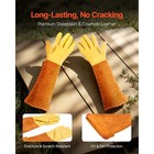Gardening Gloves Thorn Proof Long Leather Rose Pruning Gloves For Men   Women