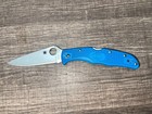 Spyderco Endura 4 Folding Knife  Vg-10 Steel Blade  Blue Frn Handles C10fpbl