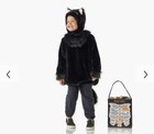 Pottery Barn Kids Halloween Black Cat Costume 3t Black Faux Fur Hooded 2-piece