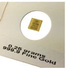 0 25 Grams 999 9 Fine Solid 24kt Gold Certified Bullion Ingot Bar Abm Certifiers