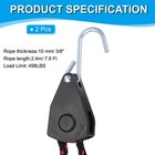 3 8  X 7 9 Ft Rope Ratchet Straps  2 Pcs Adjustable Rope Tie Down  Red  Black