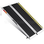 4ft Aluminum Folding Wheelchair Scooter Mobility Ramp Portable 600 Lbs