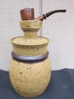 Vtg Pottery Tobacco Jar Humidor   Pipe Holder  Marked