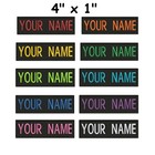 Custom Embroidered Name Tag Hook Patch Motorcycle Biker Patches 4  X 1   b 