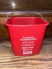 San Jamar Carlisle Kpp97rd 3 Qt Kleenpail   Pro Red Sanitizer Bucket