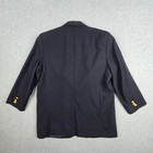 Lands  End Youth Size 20h Navy Hopsack Blazer Polyester Wool Blend