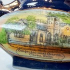 Clarks - Church - Nebraska Ne Antique Souvenir China Cobalt Trinket