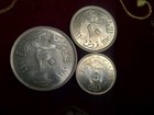 Egypt 20 10 5 Piastres Coins Silver Unc 1960