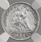 1854  H10c Liberty Seated Half Dime Arrows Ngc Au Details  cleaned   8404748-045