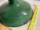 Vintage Porcelain Gas Station Light Green   12    Enamel Shroud Vintage Barn Light