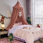 Bed Canopy For Girls  Princess Dome Mosquito Net Play Tent Reading Nook  red 