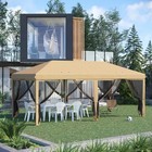 10 x20  Pop Up Party Tent Gazebo Wedding Canopy With 6 Sidewalls  Cream White