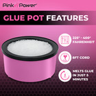 Electric Hot Glue Pot     160ml Adjustable Temp Skillet For Crafts   Diy Projects