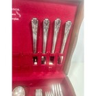 Vintage Wm Rogers Silverplate Flatware 33 Pc Set W 1847 Rogers Bros Wooden Chest