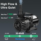 1800 Gph Pond Pump  100w For Fish Ponds  Fountains   Waterfalls Submersible Foun