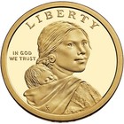 2009-p Native American  sacagawea  Dollar 1-coin Brilliant Unc From Bank Roll