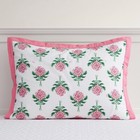 Pottery Barn Teen X Roller Rabbit Rosebud Quilted Sham  Standard   Pink Multi