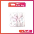 Hudson Baby Unisex Baby Cotton Flannel Burp Cloths  Lilac Elephants 10 Pack  One