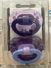 Nuk Pacifier 18-36 M Orthodontic Silicone 2 Pack Baby Girl Bpa Free Purple Bike