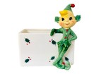 Vintage Holt Howard Christmas Holly Elf Pixie Planter 1959 Japan Mcm