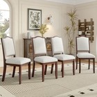 Farmhouse Dining Chairs Set Of 4 Kitchen Side Chair Wood Upholstered High Back