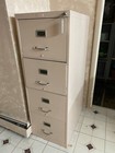 Vintage Challenger Steel Products 4 Drawer File Cabinet With Lock And Keys