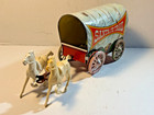 Vintage U s  Metal Toy Mfg  Co  Covered Wagon  santa Fe Trail  
