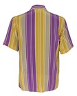 Nwt Auth Yves Saint Laurent Pure Silk Shirt Yellow Purple Luxury Italy 41 16