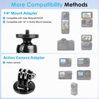 Bike Motorcycle Camera Mount Handlebar Clamp For Gopro Hero 13 12 Insta360 Dji