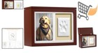 Pet Memory Box Wood Urn With Paw Print Kit For Dog Or Cat Keepsake