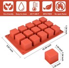 2 Pack Square Silicone Mold Candy Chocolate Mousse Cake Baking Mold Dessert