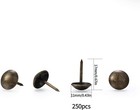 250 Pcs Upholstery Tacks  Decorative Furniture Tacks  Round Head Bronze Nails  